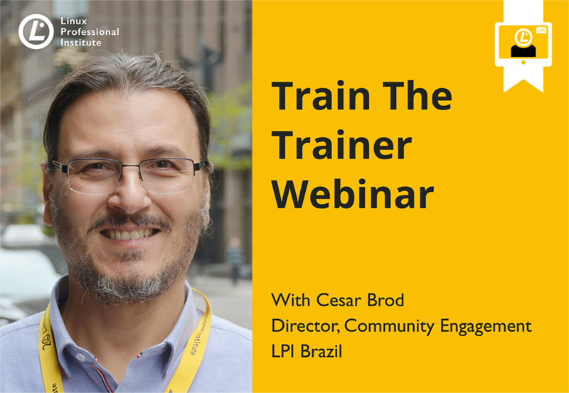 Allena l'immagine del Webinar sul trainer del trainer con il trainer Cesar Brod