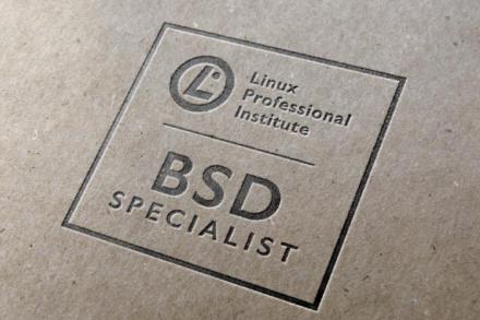 LPI BSD Specialist certification logo on paper