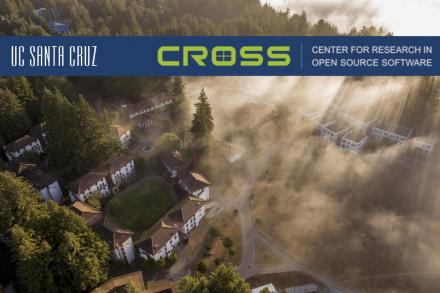 Image with the CROSS logo showing houses in fog or rain