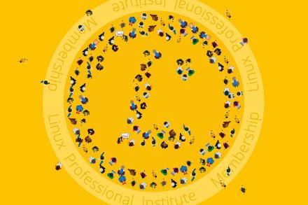 Graphic with people forming an LPI logo into a membership circle