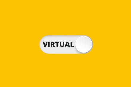 Button that switches to virtual
