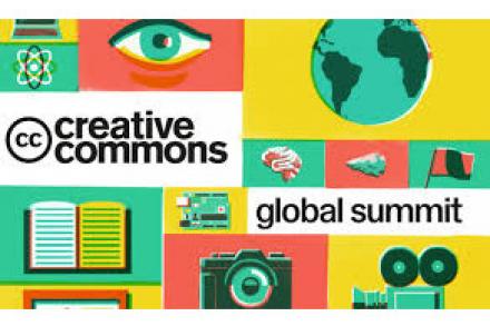 CC global summit logo, Art by Marco Villar (CC BY)