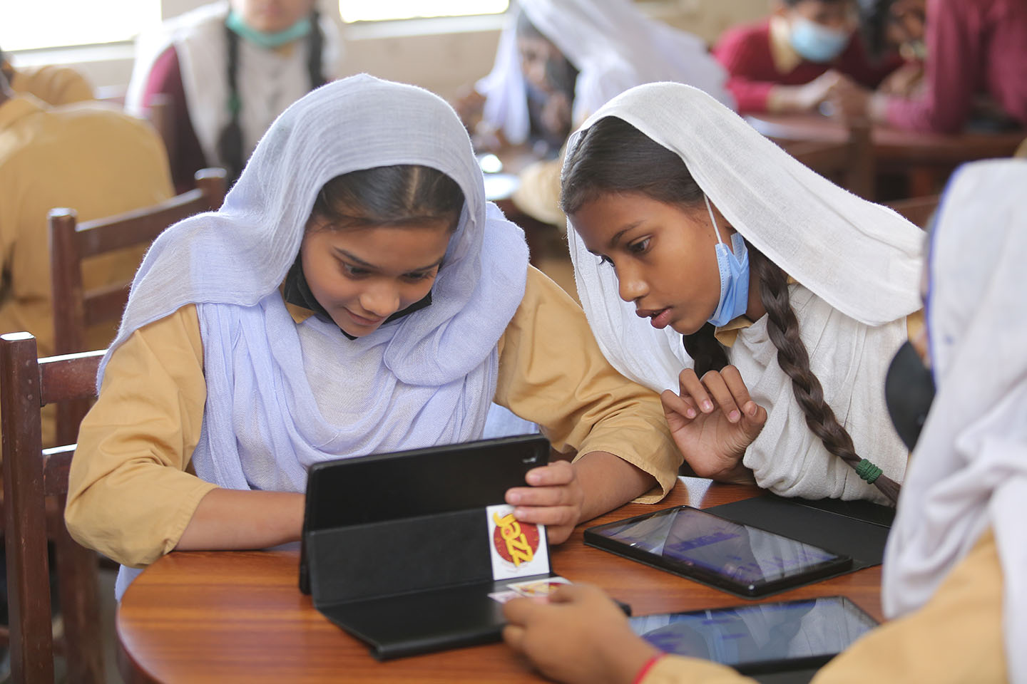Female students in a TCF school