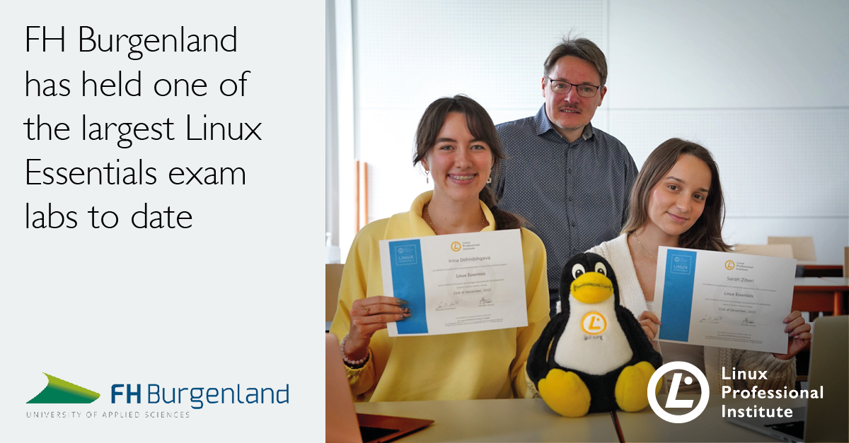 FH Burgenland hosted large Linux Essentials exam lab | Linux ...